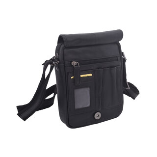 Pánske kožené crossbody čierna nappa V 250586