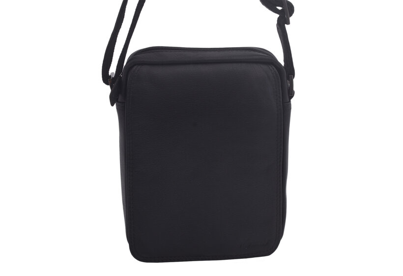 Pánske kožené crossbody čierna nappa V 250586