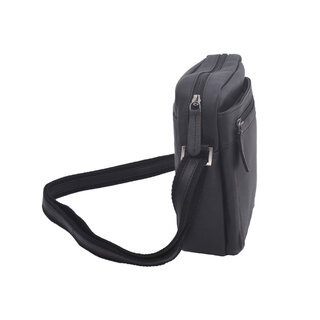 Pánske kožené crossbody čierna nappa V 250587