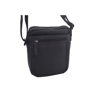 Pánske kožené crossbody čierna nappa V 250587