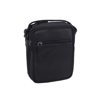 Pánske kožené crossbody čierna nappa V 250588