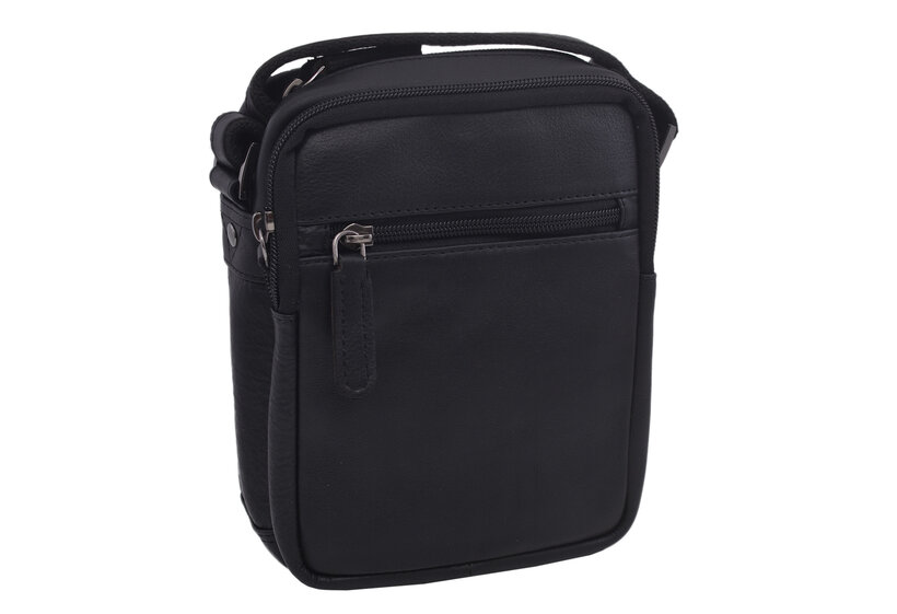 Pánske kožené crossbody čierna nappa V 250588
