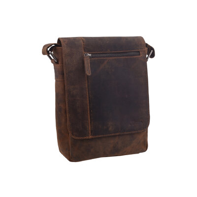 Pánske kožené crossbody tmavohnedá 250908