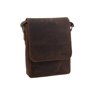 Pánske kožené crossbody tmavohnedá 250909