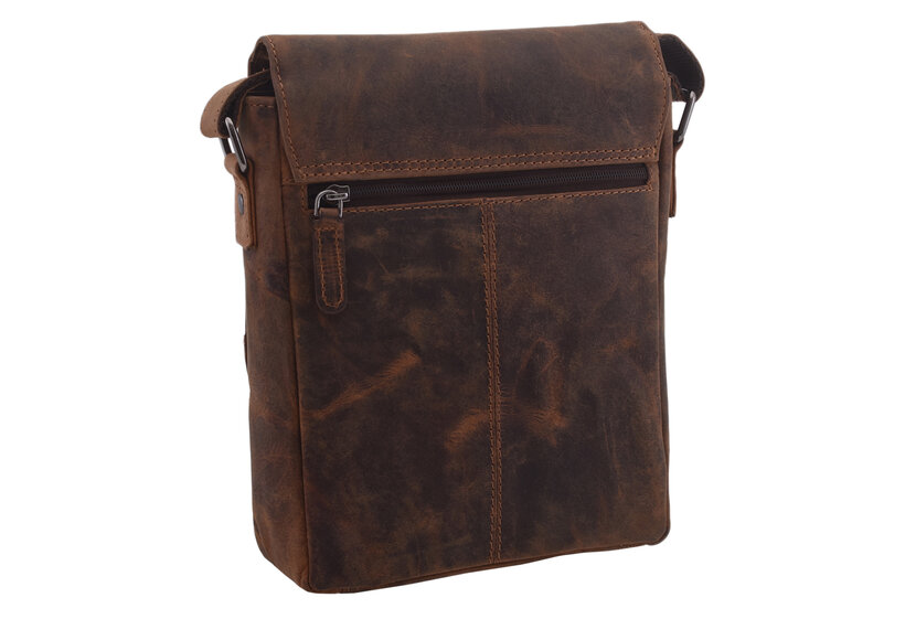 Pánske kožené crossbody tmavohnedá 250909