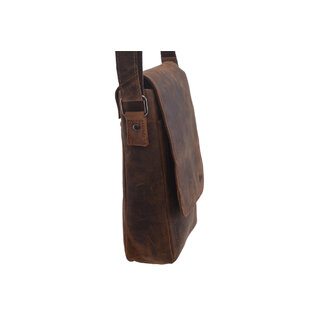 Pánske kožené crossbody tmavohnedá 250909