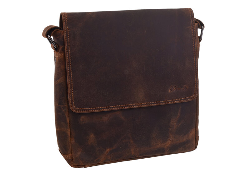 Pánske kožené crossbody tmavohnedá 250910