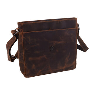 Pánske kožené crossbody tmavohnedá 250910
