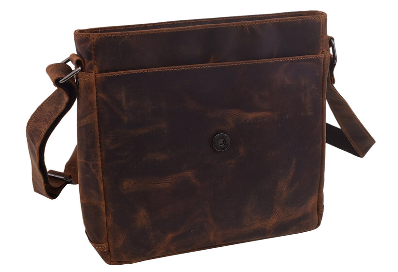 Pánske kožené crossbody tmavohnedá 250910