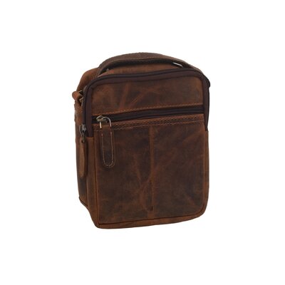 Pánske kožené crossbody tmavohnedý hunter 250588