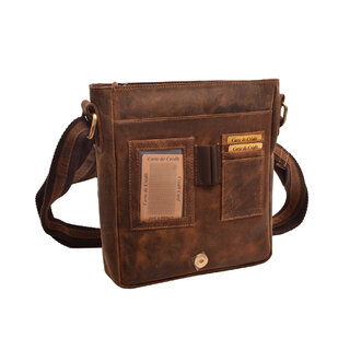 Pánske kožené crossbody tmavohnedý hunter 250836