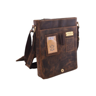 Pánske kožené crossbody tmavohnedý hunter 250837