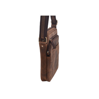 Pánske kožené crossbody tmavohnedý hunter 250839