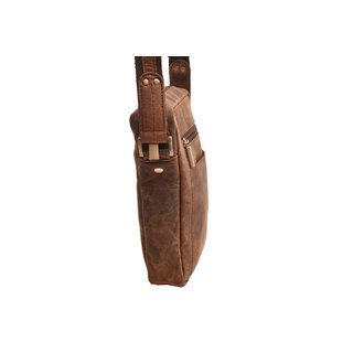 Pánske kožené crossbody tmavohnedý hunter 250840