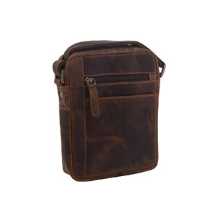 Pánske kožené crossbody tmavohnedý hunter 250840