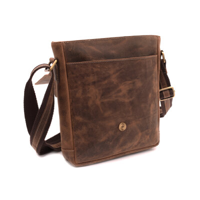 Pánske kožené crossbody tmavohnedý hunter 250853