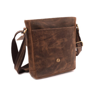 Pánske kožené crossbody tmavohnedý hunter 250853
