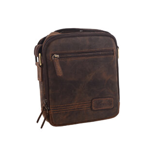 Pánske kožené crossbody tmavohnedý hunter 250854