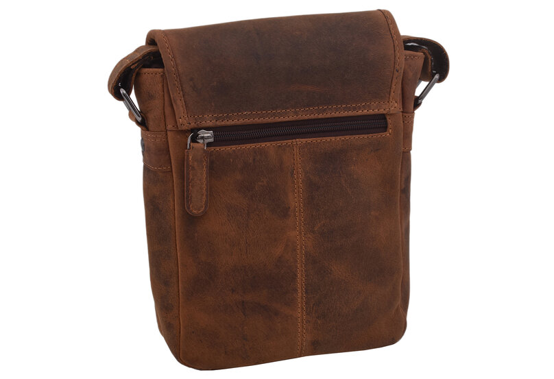 Pánske kožené crossbody tmavohnedý hunter 250906