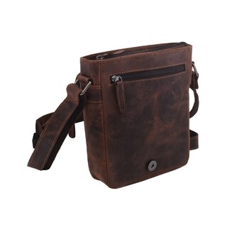 Pánske kožené crossbody tmavohnedý hunter 250906