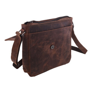 Pánske kožené crossbody tmavohnedý hunter 250910