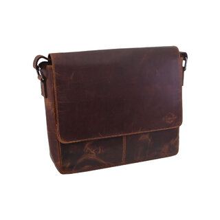 Pánske kožené crossbody tmavohnedý hunter 250911