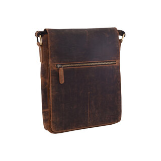 Pánske kožené crossbody tmavohnedý hunter V 250837
