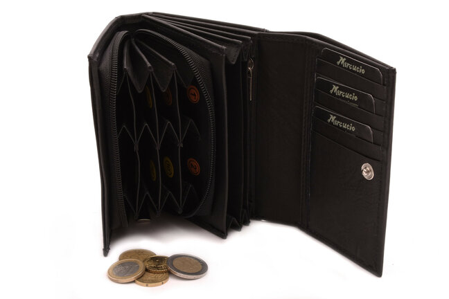Peňaženka s euromincovníkom MERCUCIO čierna 2311847