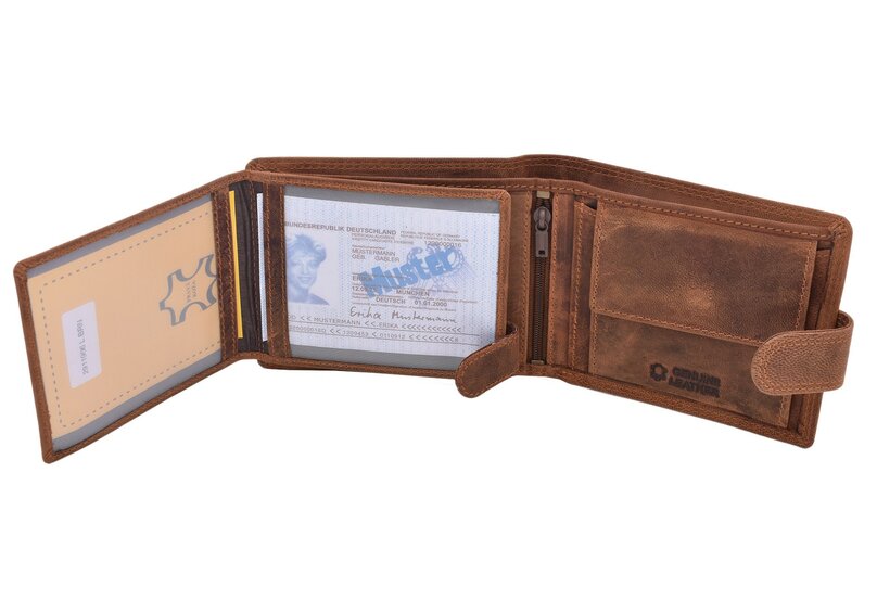 Poľovnícky darčekový set poľovník a pes 315 - pánska peňaženka 2911906 vzor 60 a pánsky kožený opasok svetlý šitý 747