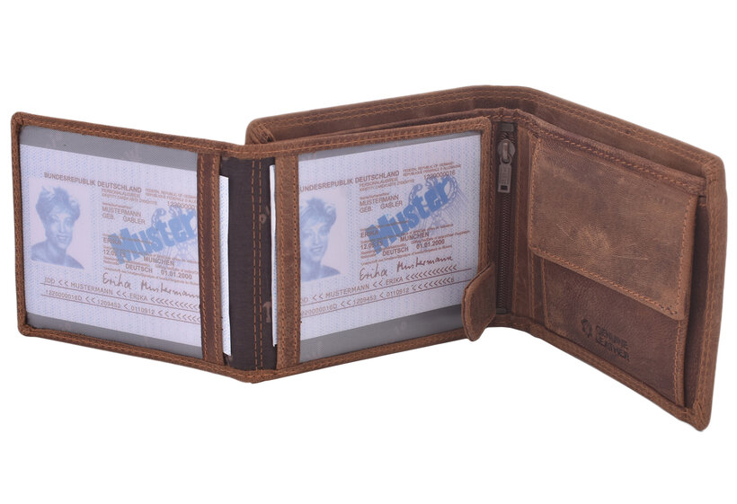 Rybársky darčekový set kapor 320 - pánska peňaženka 2911908-27 a pánsky opasok 747