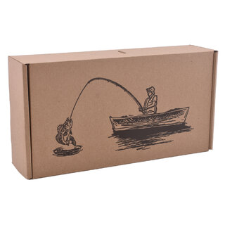 Rybársky darčekový set šťuka s udicou 320 - pánska peňaženka 2911906-29 a pánsky opasok tmavý tan 747