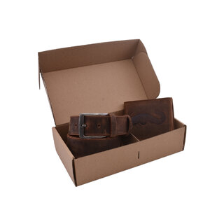 Rybársky darčekový set sumec 320 - pánska peňaženka 2911908-28 a pánsky opasok 747